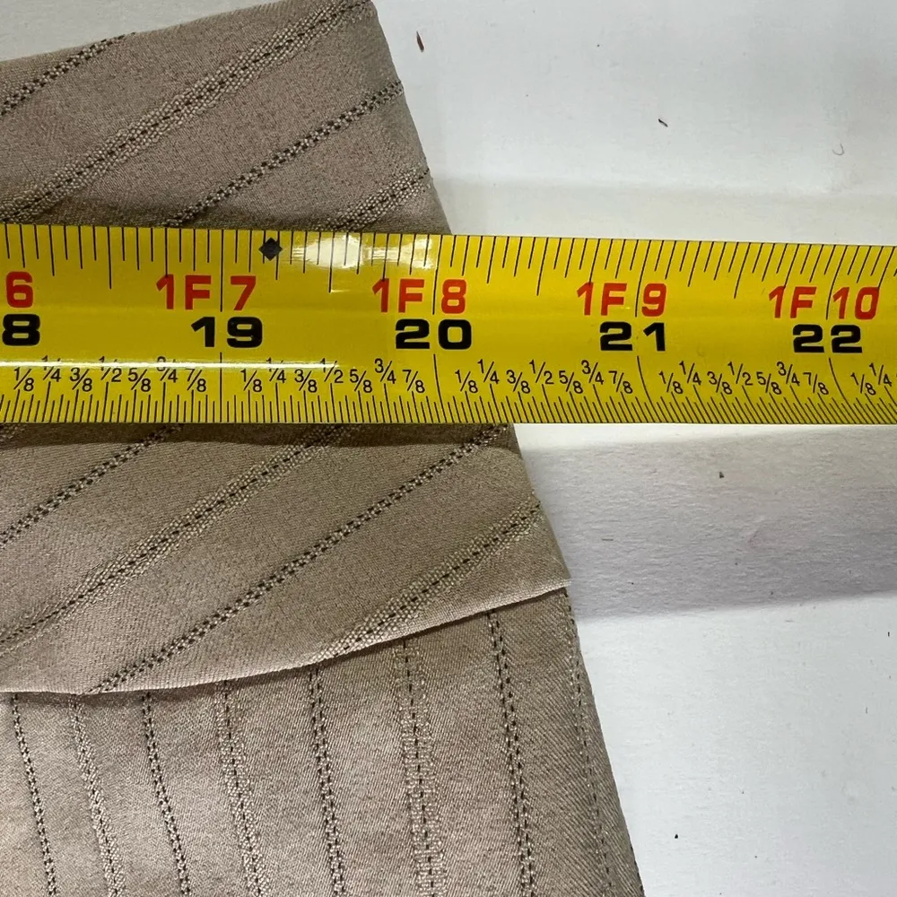 Lane Bryant 20 plus pinstripe neutral mini skirt tan black office casual - Image 5