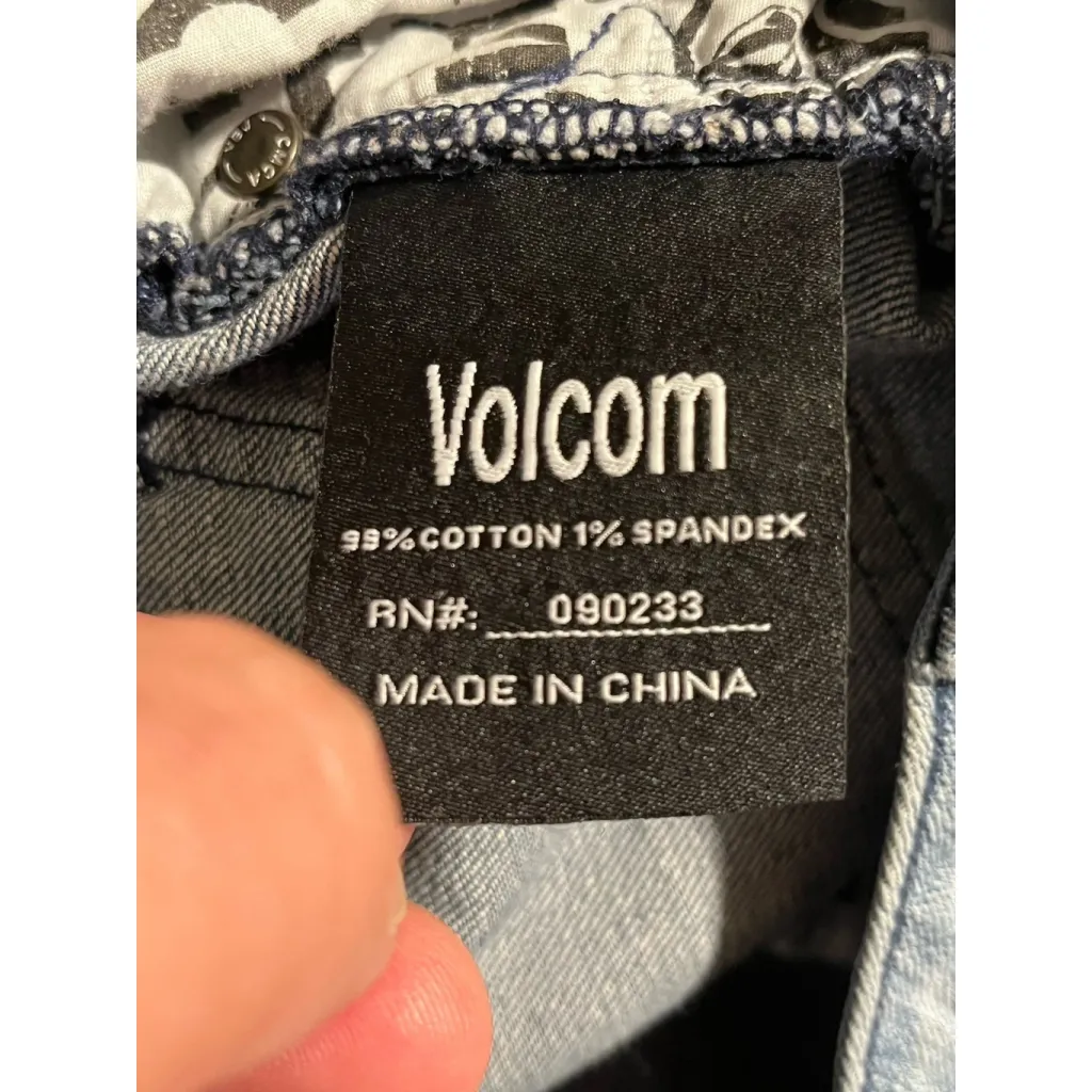 Volcom Jeans Womens Juniors Size 0 Super Skinny Low Rise Medium Wash Distressed - Image 11