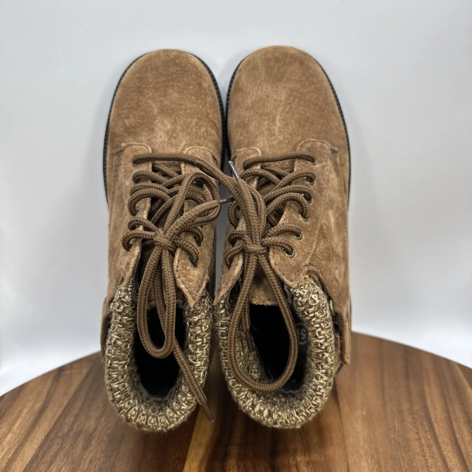 Rugged Outback Boots Brown Suede Leather Outdoor Travel Hiking Women's 5.5 - Image 7