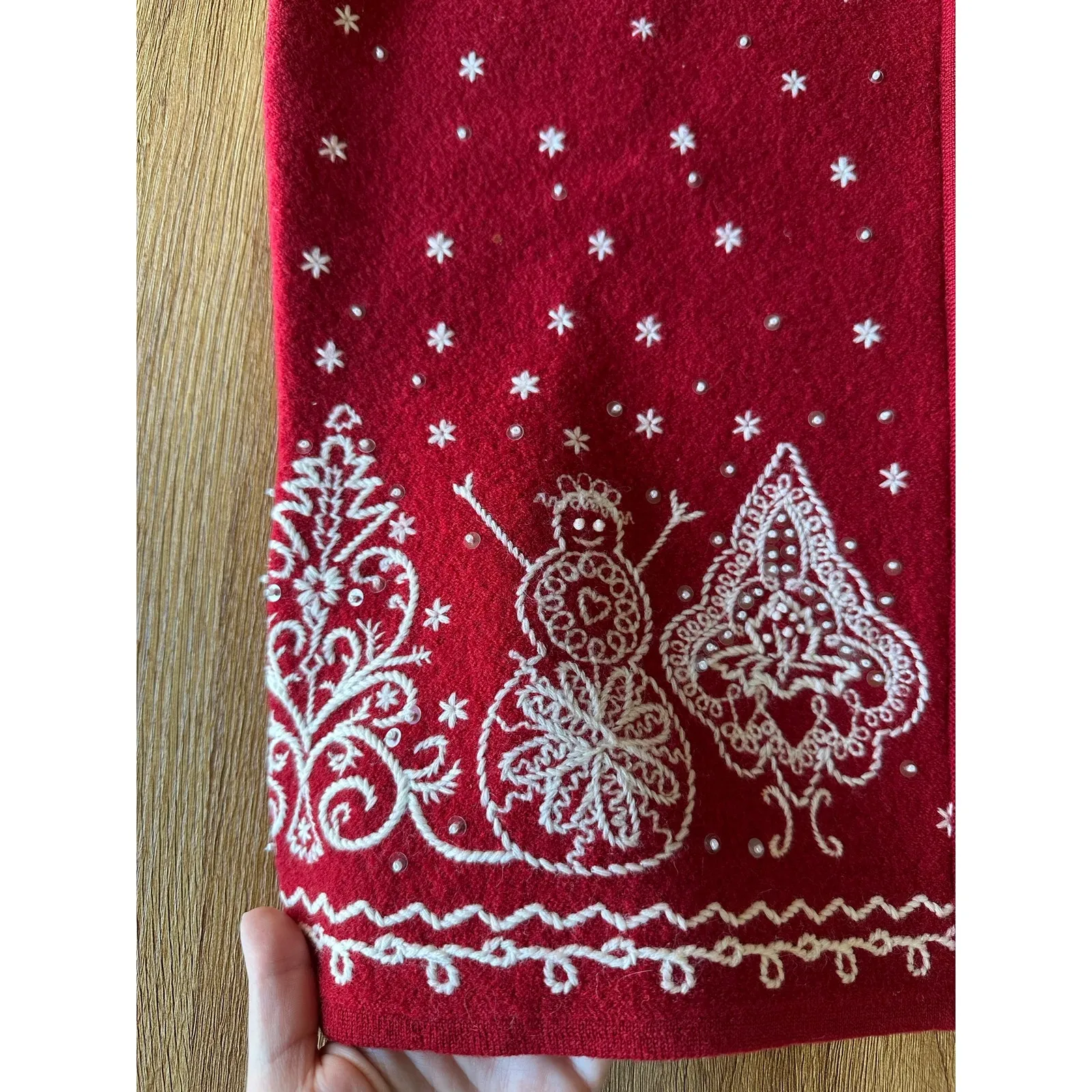 Talbots Vtg Merino Wool Winter Pattern Sweater Vest Size Medium - Image 4