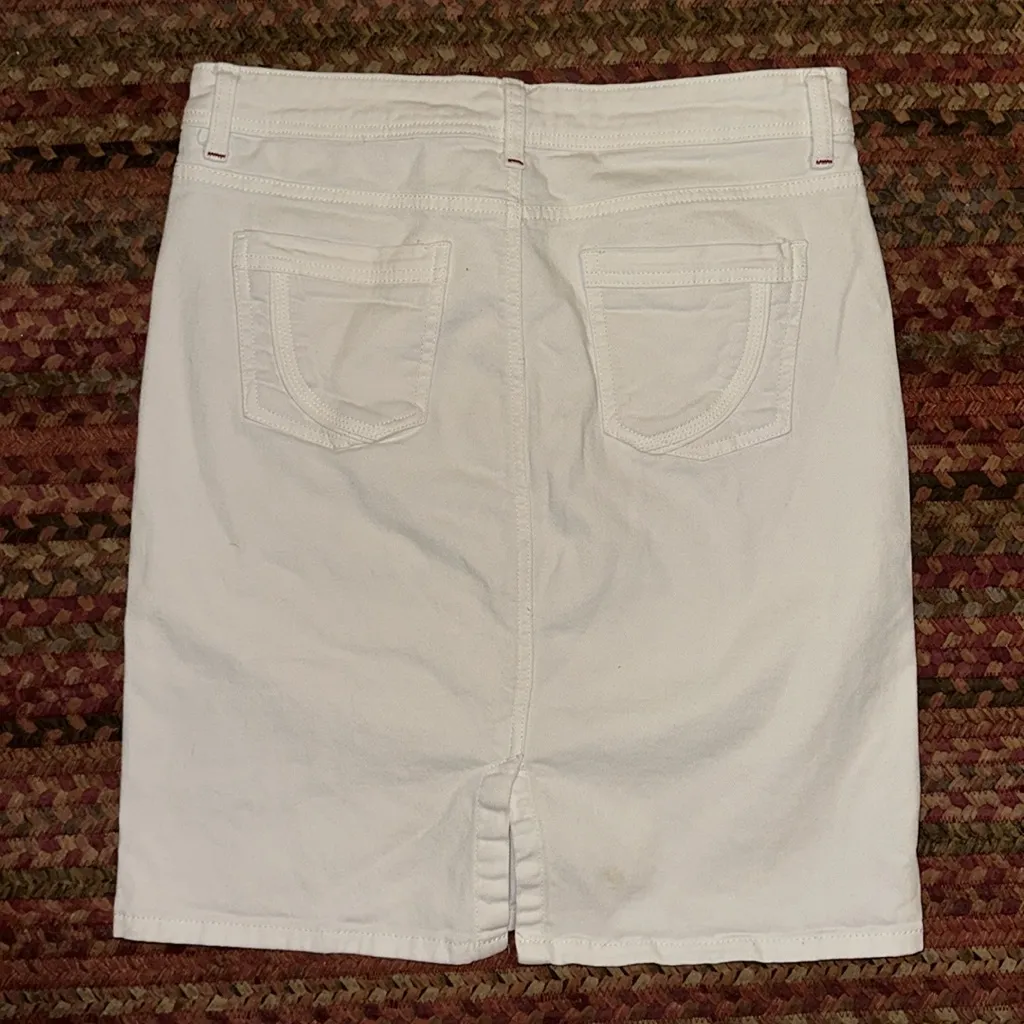 WRANGLER WHITE DENIM WESTERN COWGIRL SKIRT MINI - Image 2