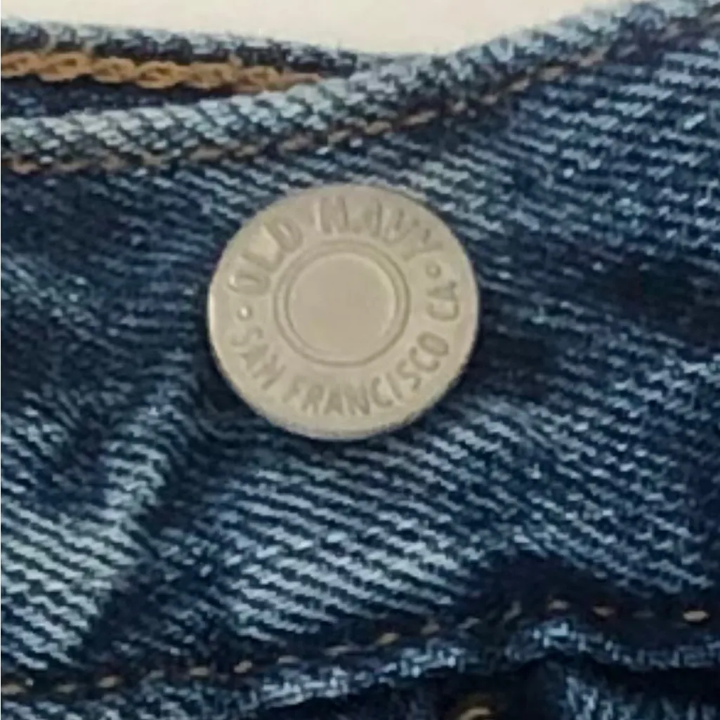 Old Navy Boyfriend Cut-Off  Jean Shorts Distressed Medium Wash Mid Rise - Image 7