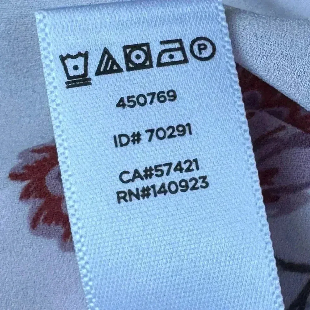 Ann Taylor LOFT Boho Floral Top Womens Small Mixed Print Long Sleeve Blouse - Image 10