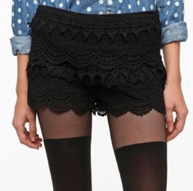Pins And Needles Crochet Lace Shorts - Image 2