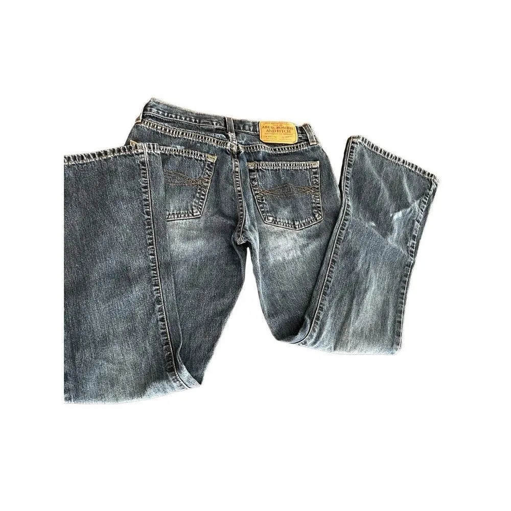 Abercrombie and Fitch  Flare Mid-rise Button Fly Denim Jeans size 2 - Image 3