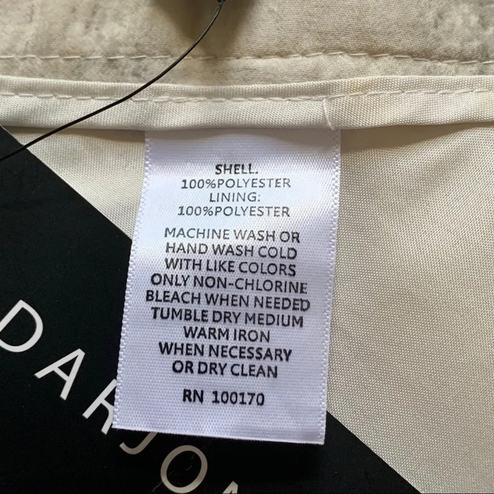 Darjoni Skirt Cream Brown Gray Flowy Chiffon Layered Knee Length Skirt Size 16 - Image 7