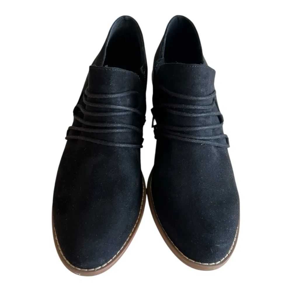 New Rocket Dog Black Ankle Boots With Printed Heel Size 10 - Image 3