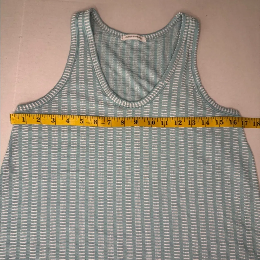 Caution to the Wind Women's Sleeveless Midi Dress Green White.  B11 - Image 12