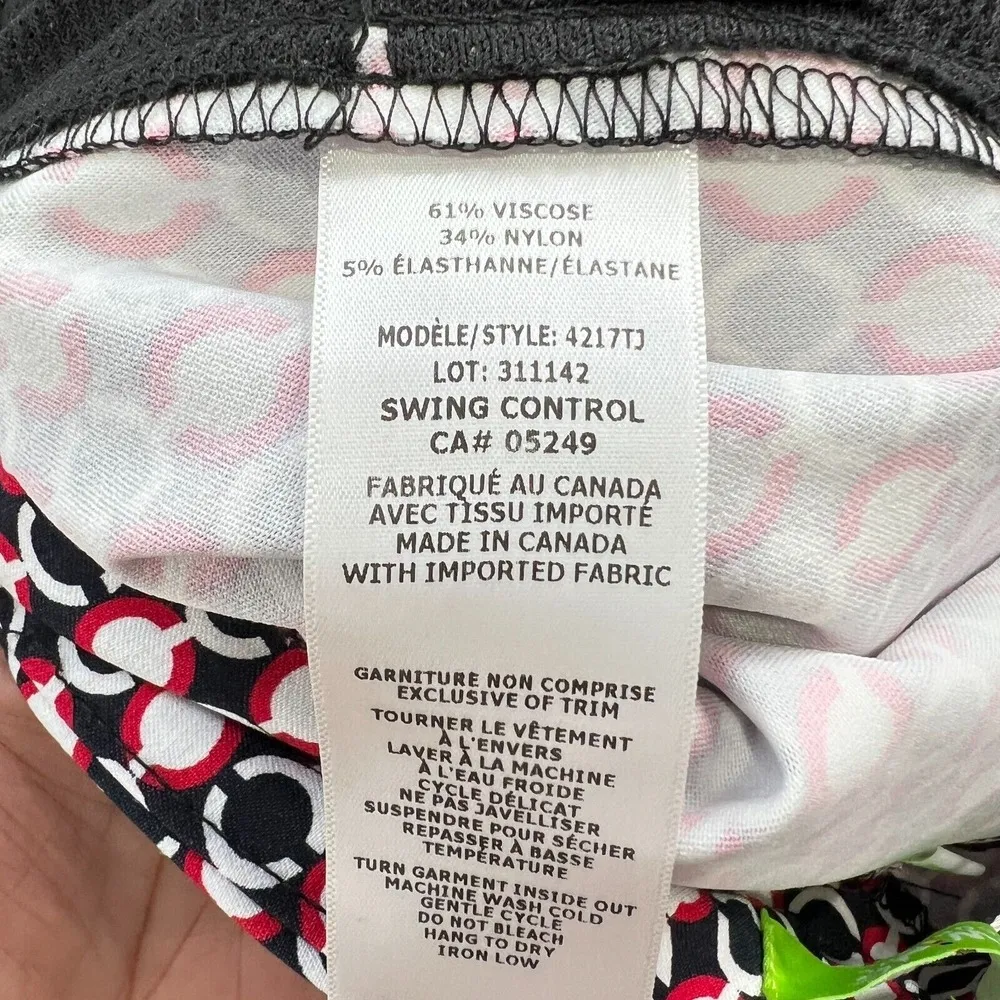 Swing Control Golf Pants Medium Red Black Coin Print Pull On Ankle Sports Casual - Image 10