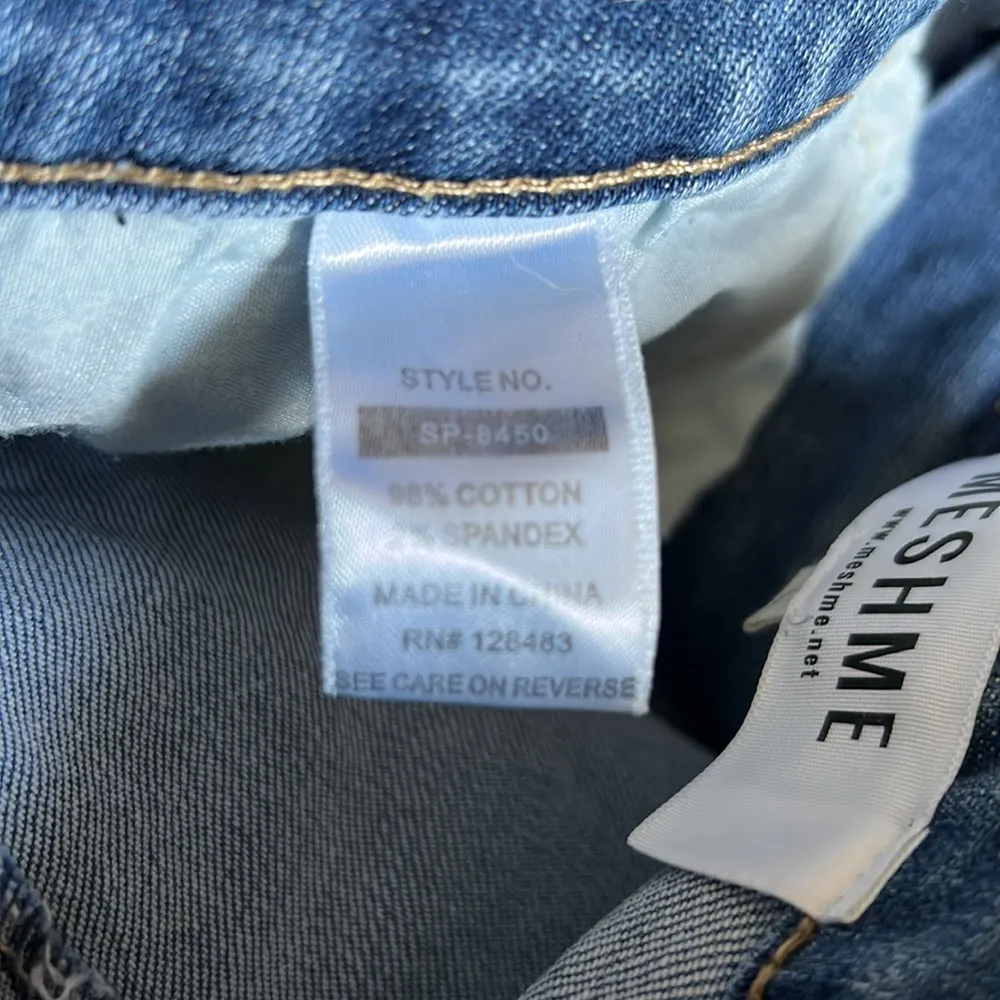 Gold Sequined Denim Festival Shorts Size L - Image 5