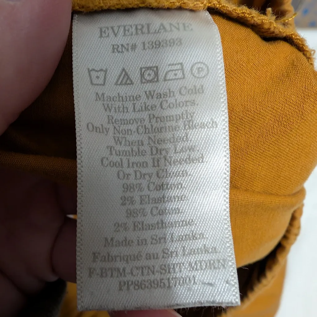 Everlane Easy Pull On Cotton Blend Shorts Brint Orange Womens 2 - Image 4