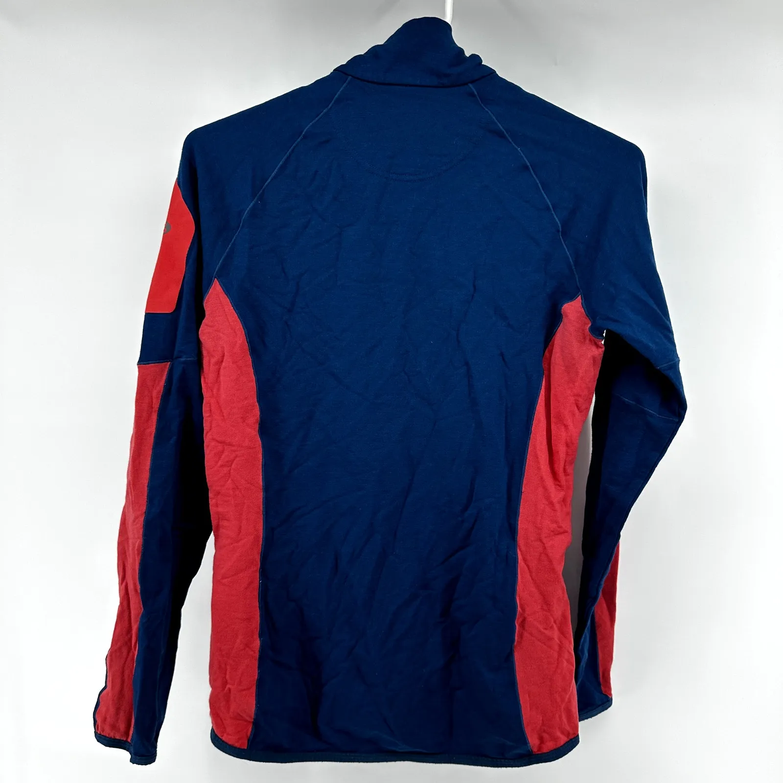 Icebreaker Merino GT Jacket Full Zip Thumbholes Colorblock High Neck Blue Pink S - Image 3