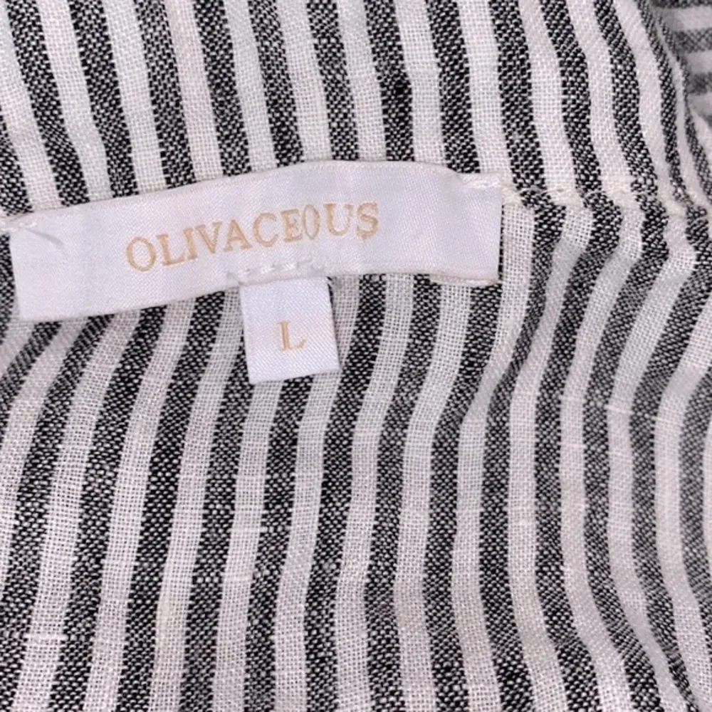 Olivaceous  striped linen top size large - Image 9