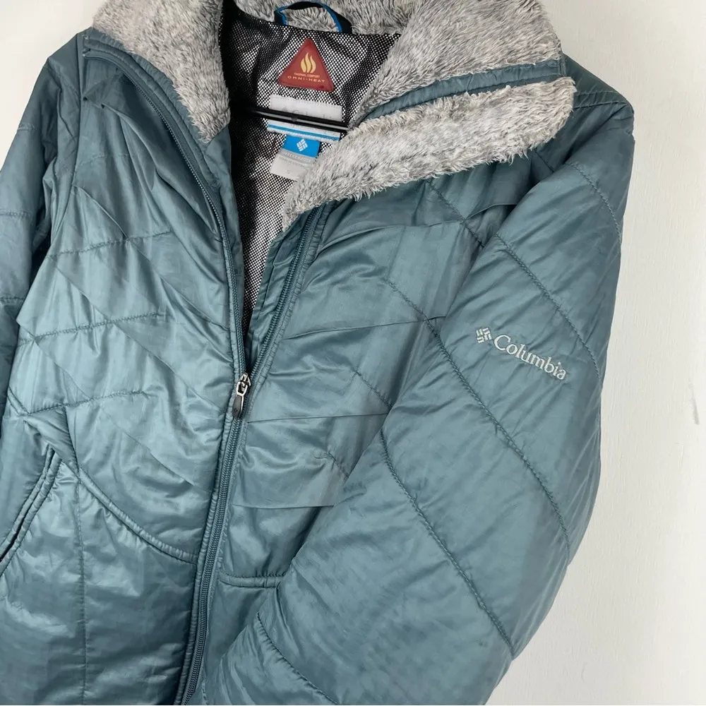 Columbia Kaleidaslope ll Ripstop Omni Heat Jacket Sz Small Metal Blue - Image 4