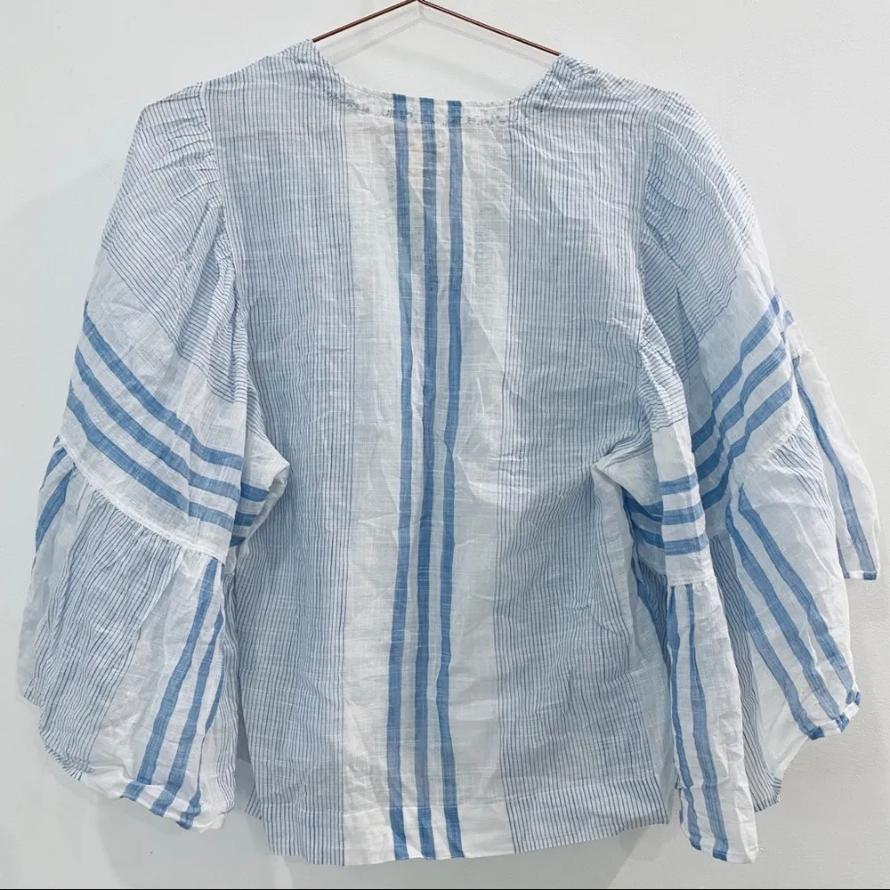 Rebecca Taylor La Vie 100% cotton flare sleeves flowy top NWOT - Image 5