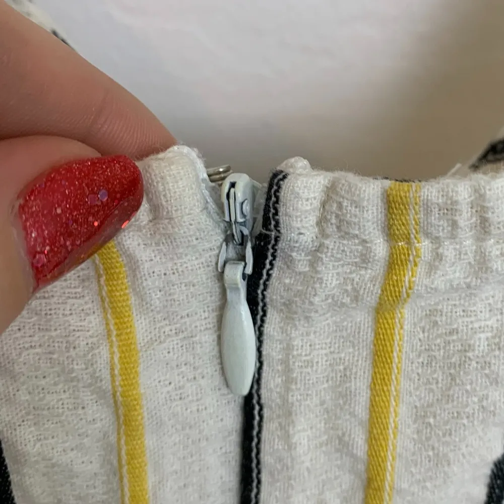 Flying Tomato Yellow & Black Striped Tie Front Mini Dress - Image 6