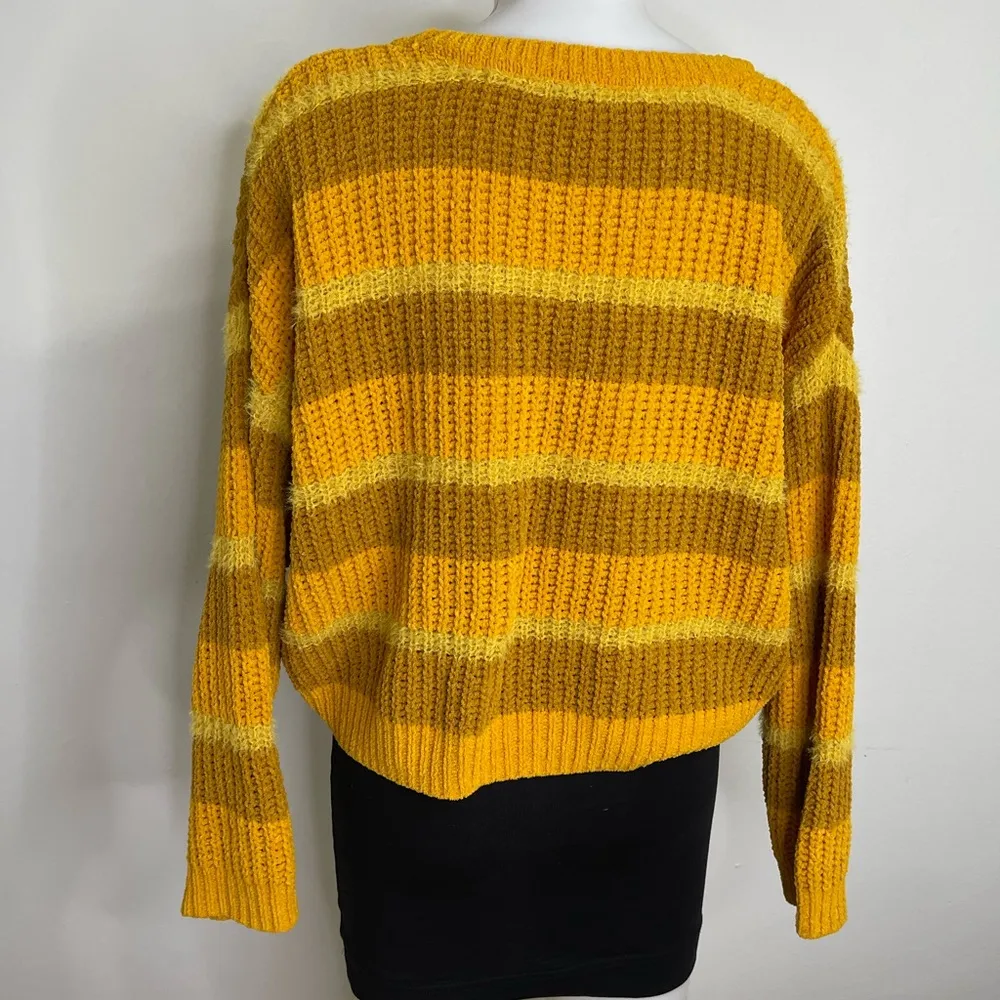 Wild Fable Yellow Polyester Oversized Sweater Sz XXS - Image 3