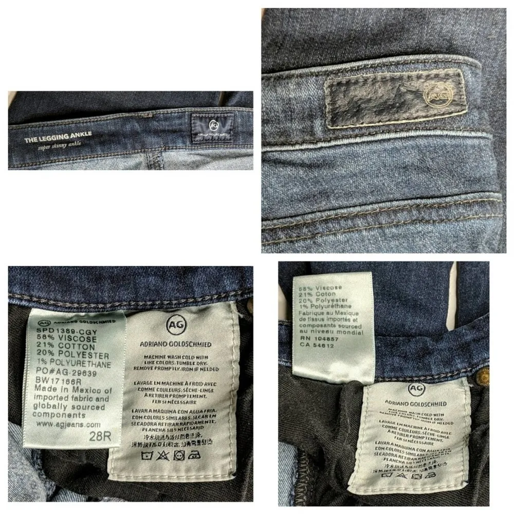 AG The Legging Skinny Ankle Jeans - Size 28R - GUC - Image 7