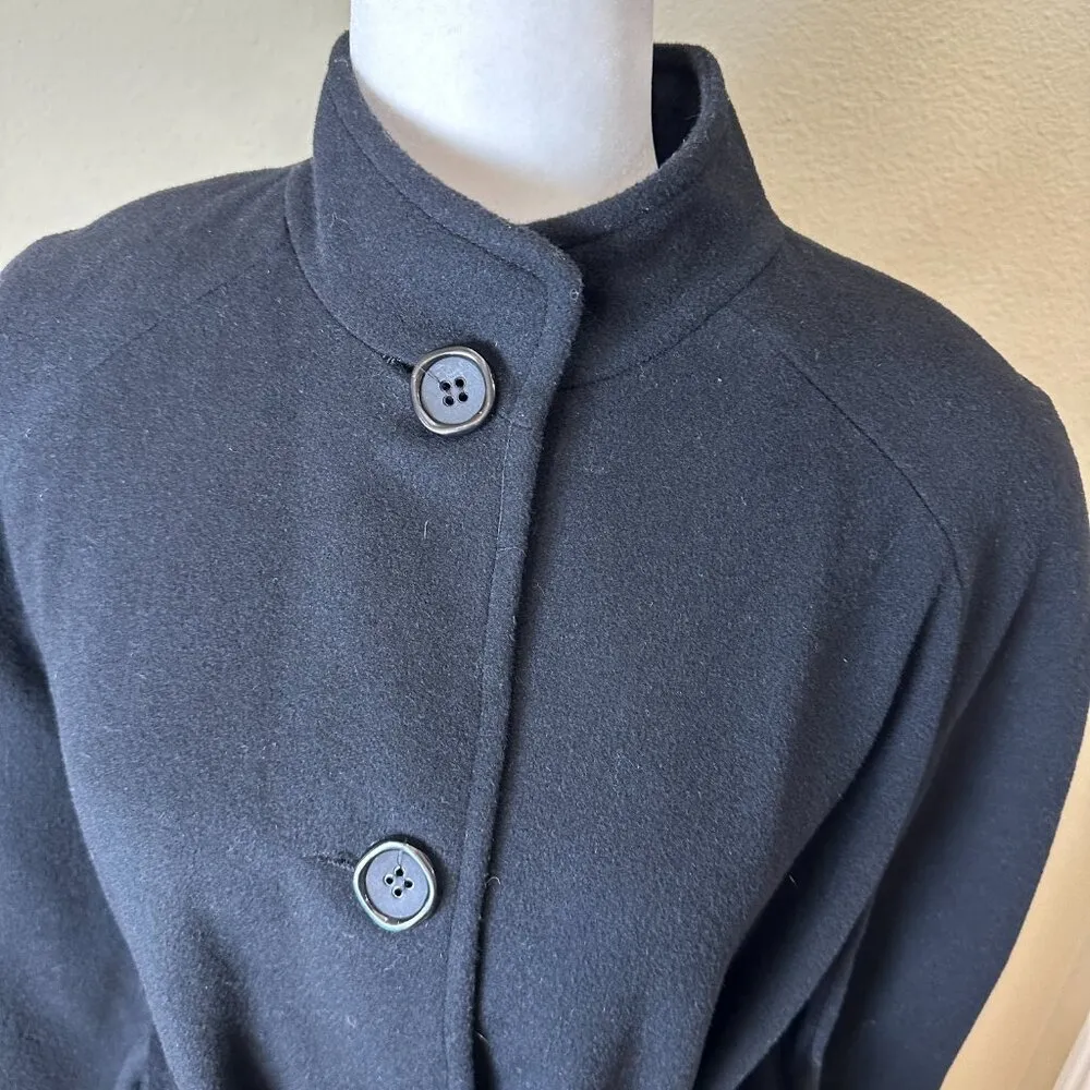 DALE DRESSIN Amicale Superfine Merino Wool Cape Style Jacket Coat One Size Black Size undefined - Image 5