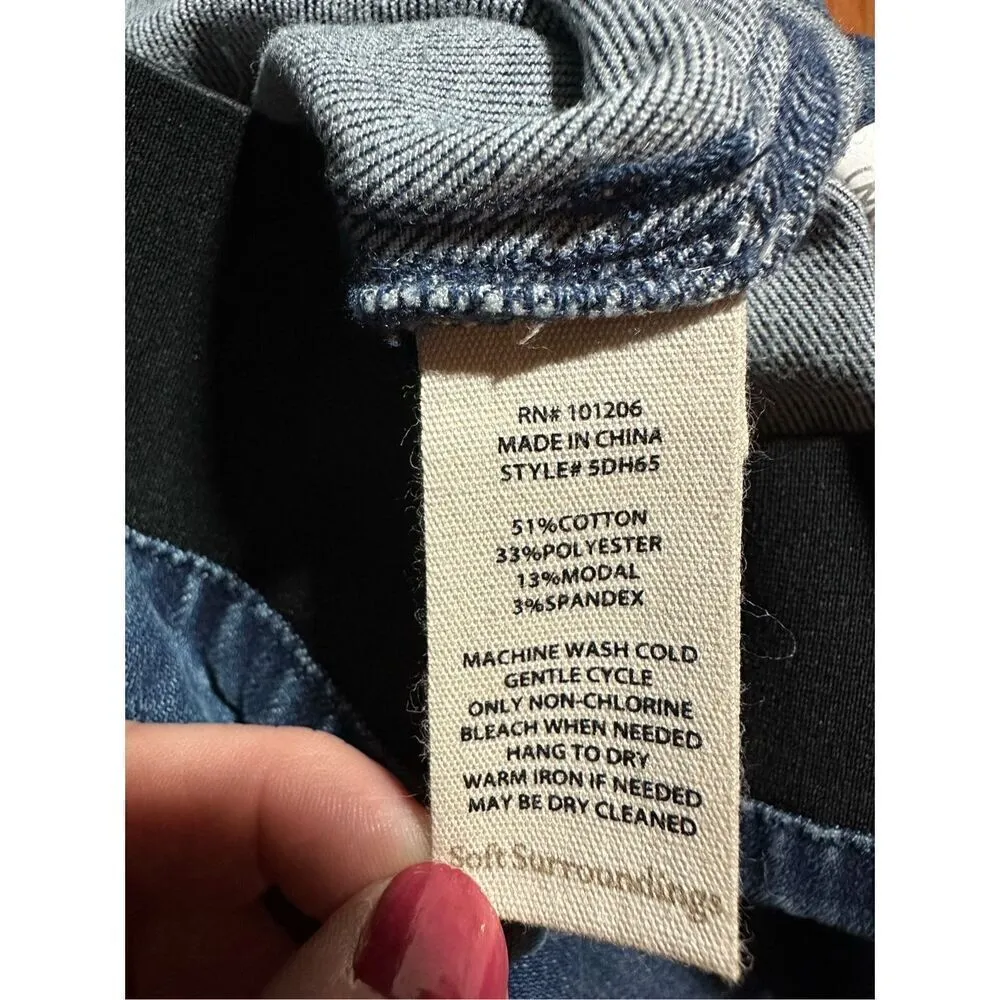 Soft Surroundings Pull-on Flare Ultimate Denim Womens High Rise Jeans 1X - Image 10