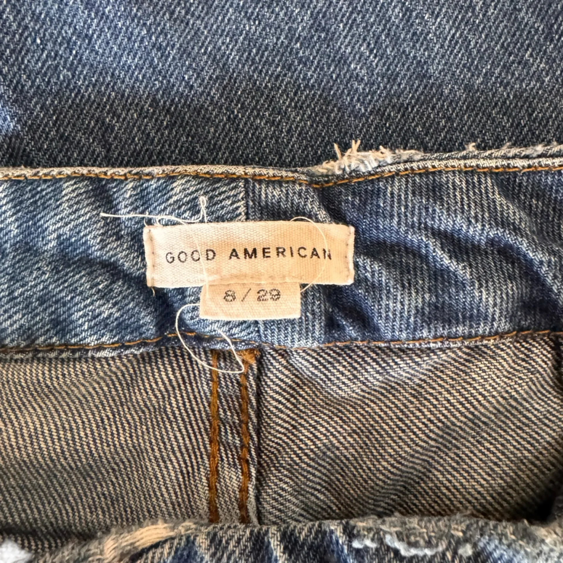Good American - Good ‘90s Relaxed Jeans Blue Rigid Denim Sz 8 - Image 8
