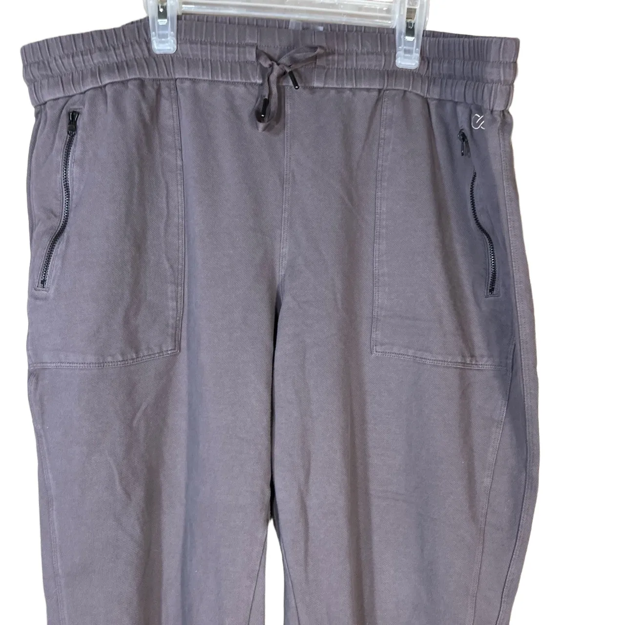 Calia Gray Elastic Waist‎ Drawstring Side Pockets Joggers Pants Extra Large Size XL - Image 2