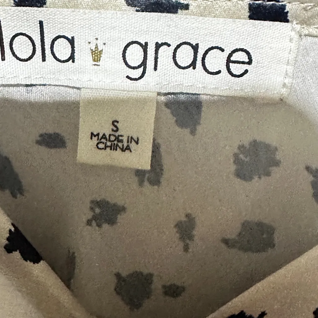 Lola Grace Cowl Neck Cream Black Ultra Mini Slip Dress Small - Image 12