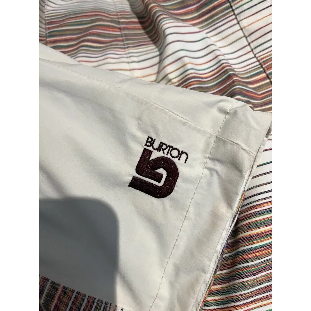 Burton  Gore-Tex women's S full zip snowboard hooded striped jacket - Image 10