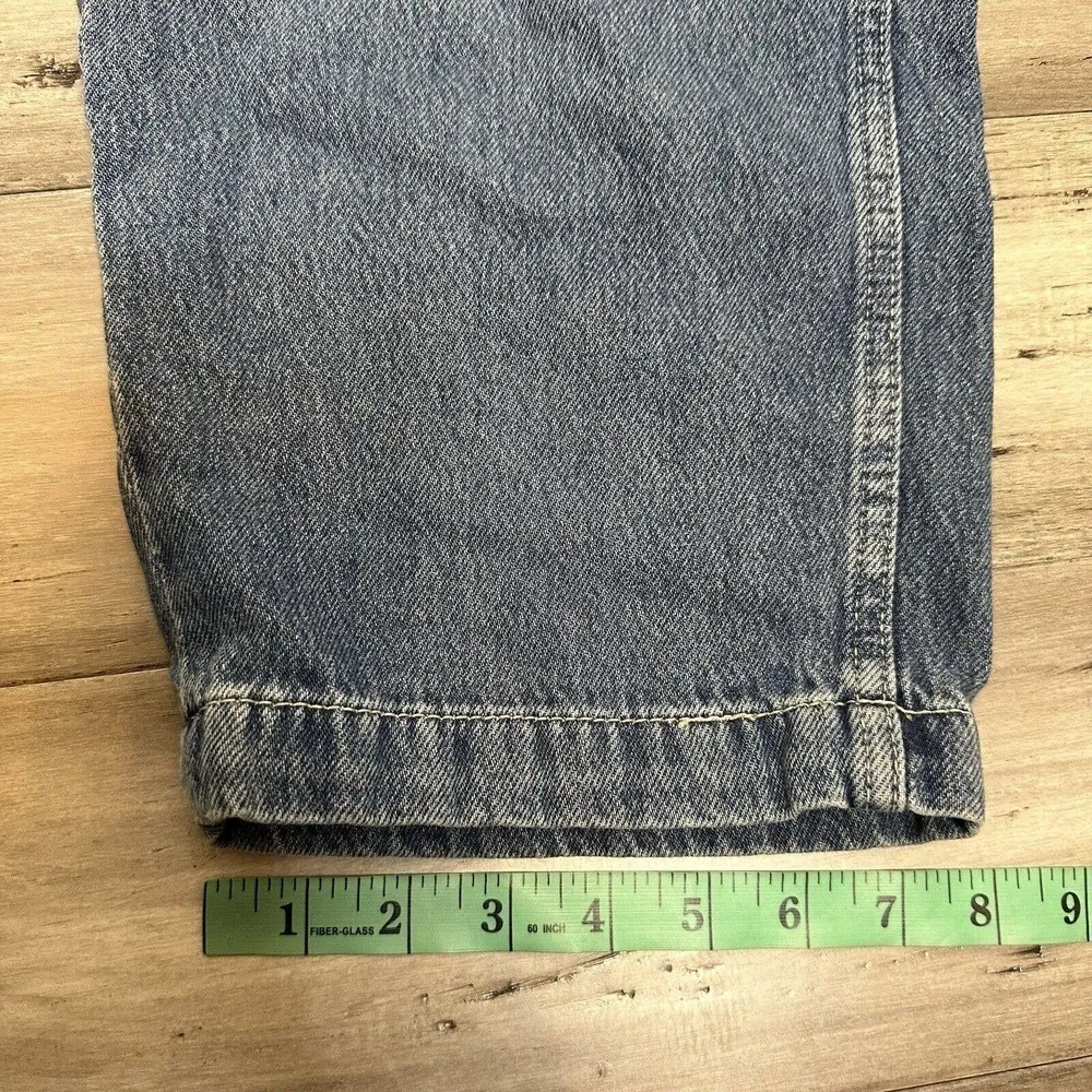 NWT Free People X Cares FP Townes Denim Jumpsuit Coverall High Noon Women's L - Image 9