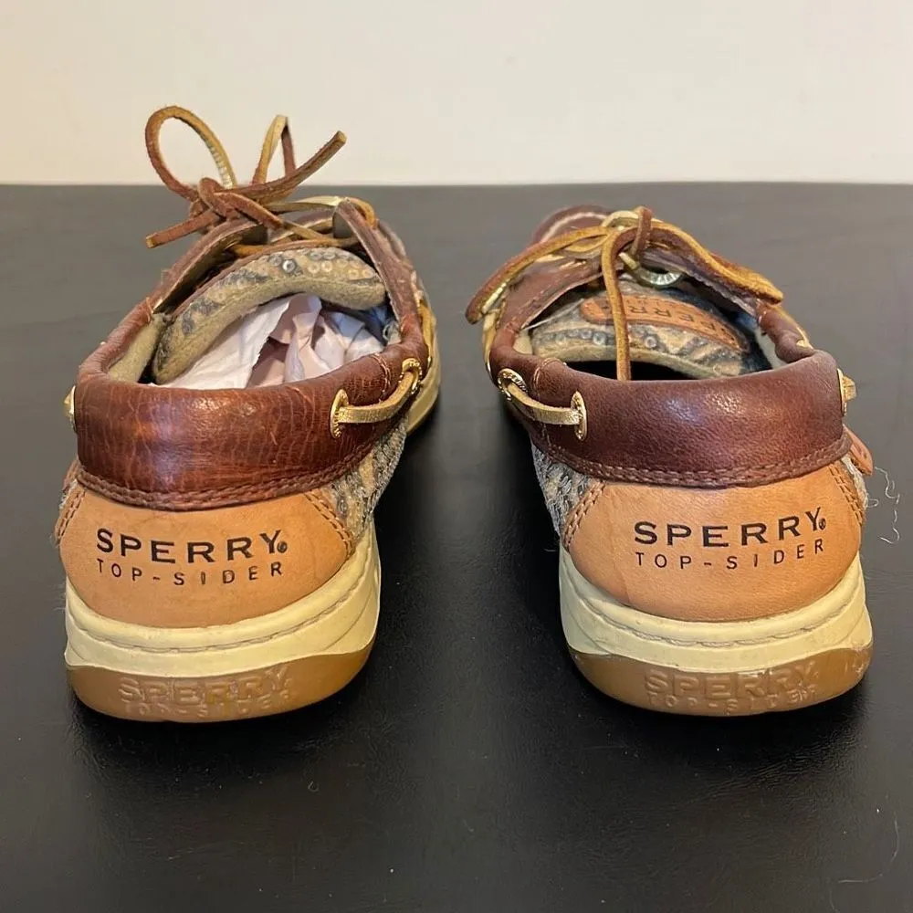Sperry Womens Top Sider Boat Shoes Loafer Tiger Print Moc Toe Brown Size 6.5‎ - Image 3