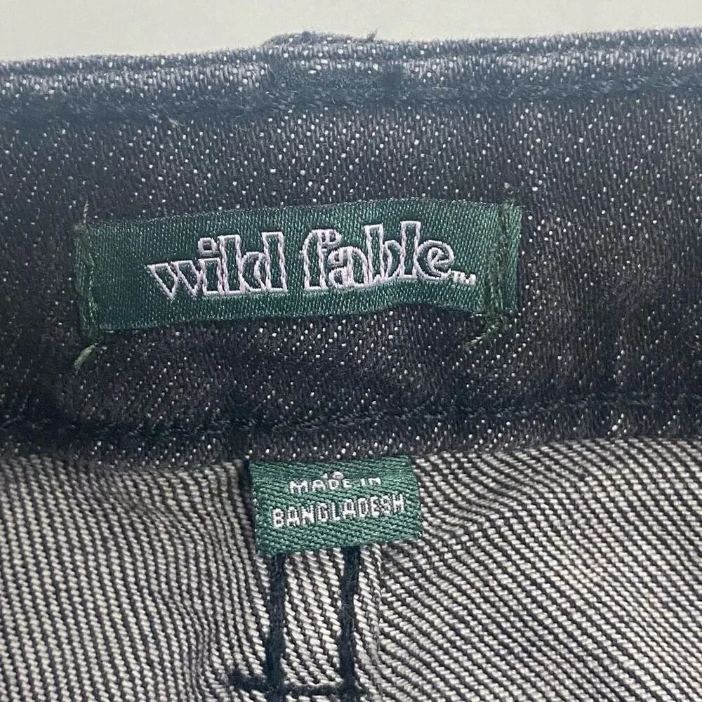 WILD FABLE Super‎ High Rise Mom Jean Size 18/34 Waist Inseam 27 Faded Black  SEE - Image 7