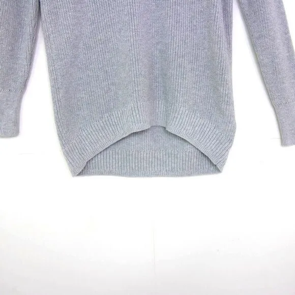 NWOT J Crew Ribbed‎ cotton-cashmere relaxed turtleneck sweater, gray, XS - Image 8