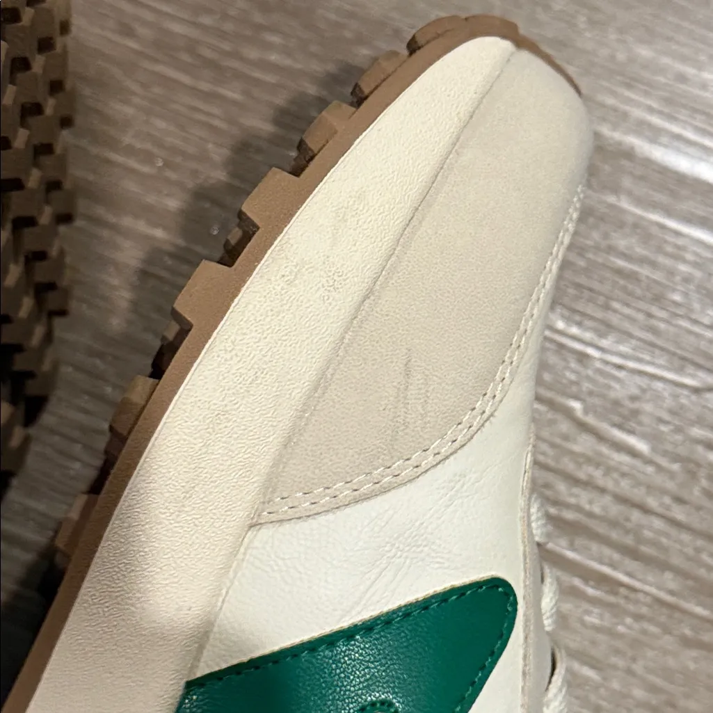 White and Green Dolce Vita Braden Sneakers 7.5 - Image 5