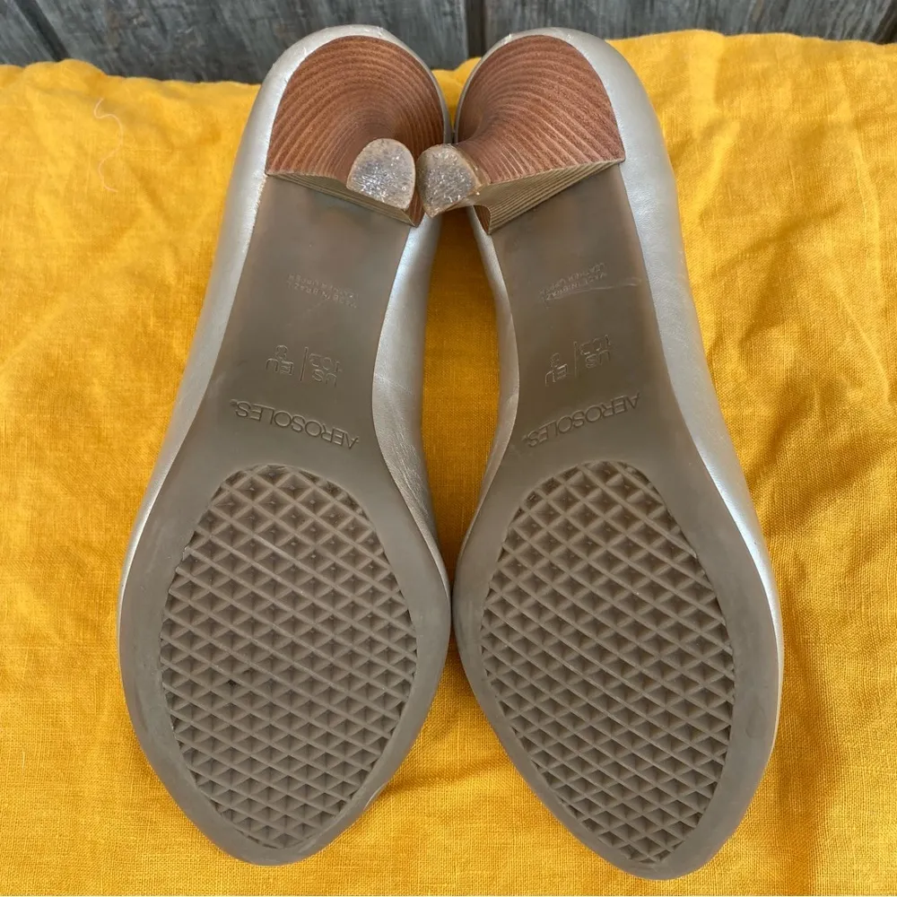 Aerosoles Peep Hole Soft Upper Leather Pump Heels Size 10 - Image 14