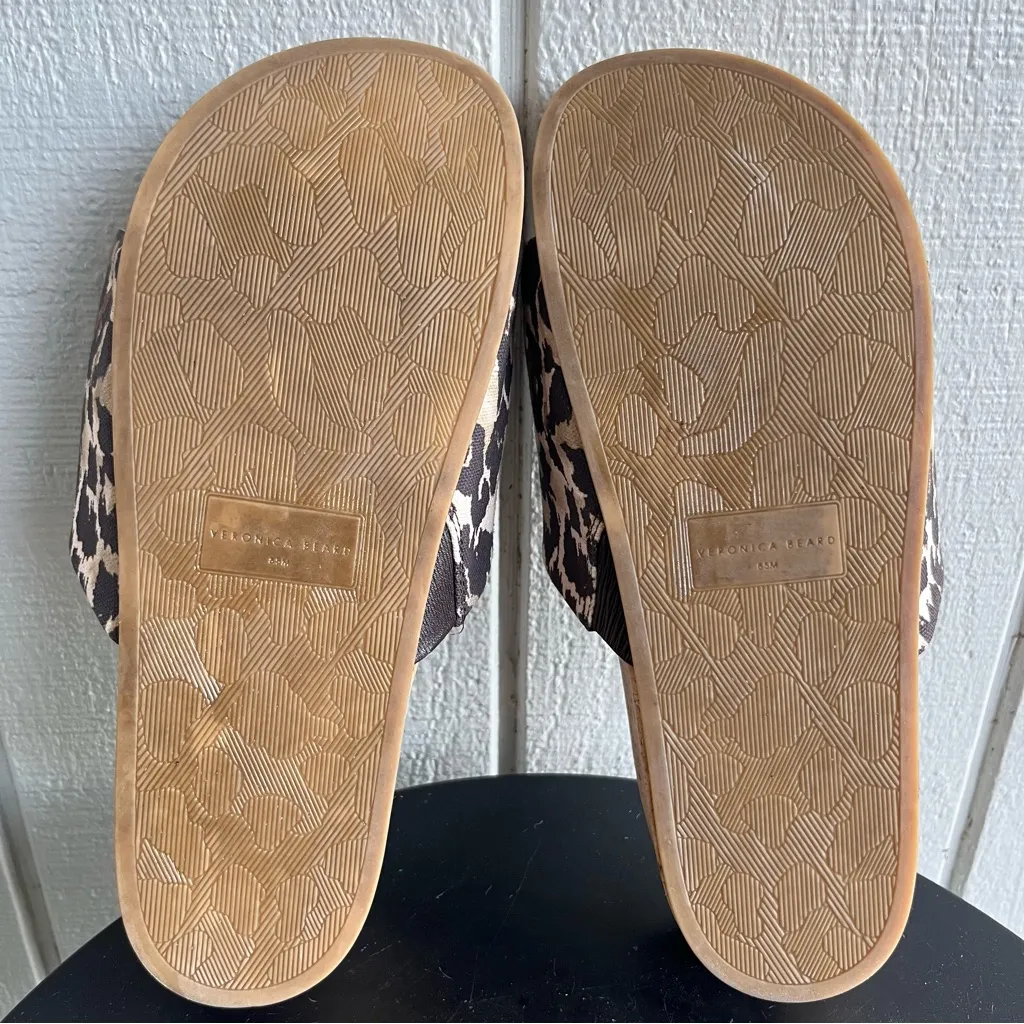 Veronica Beard Dresdyn Platform Slide Sandal in Splashy Leopard Print Size 8.5 - Image 6