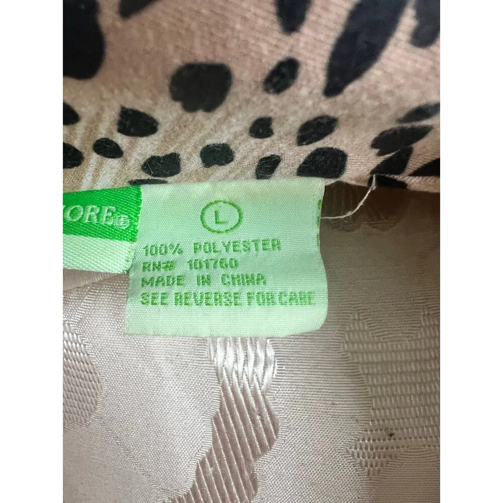 Allyson Whitmore Golf Leopard Print Zip Up Jacket Large Brown - Image 7