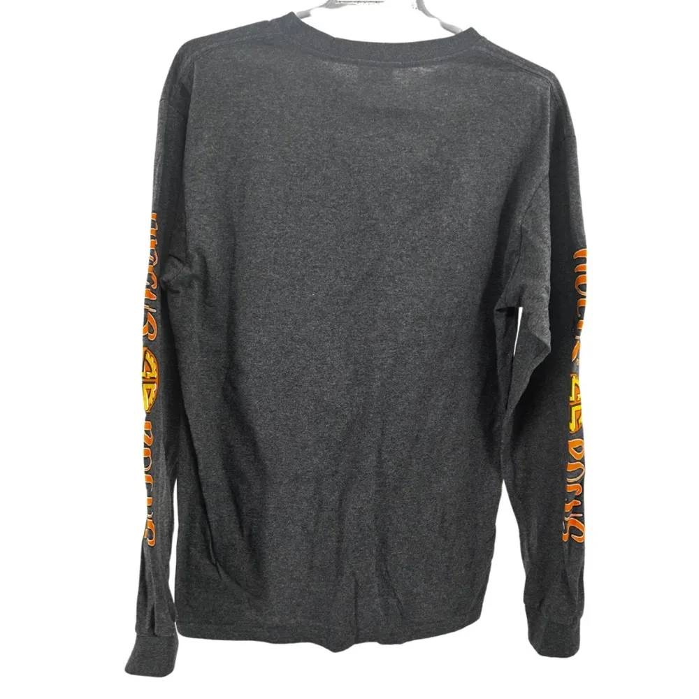 Simply Southern Gray Orange Long Sleeve Tee with Halloween dog hocks pocus M - Image 2