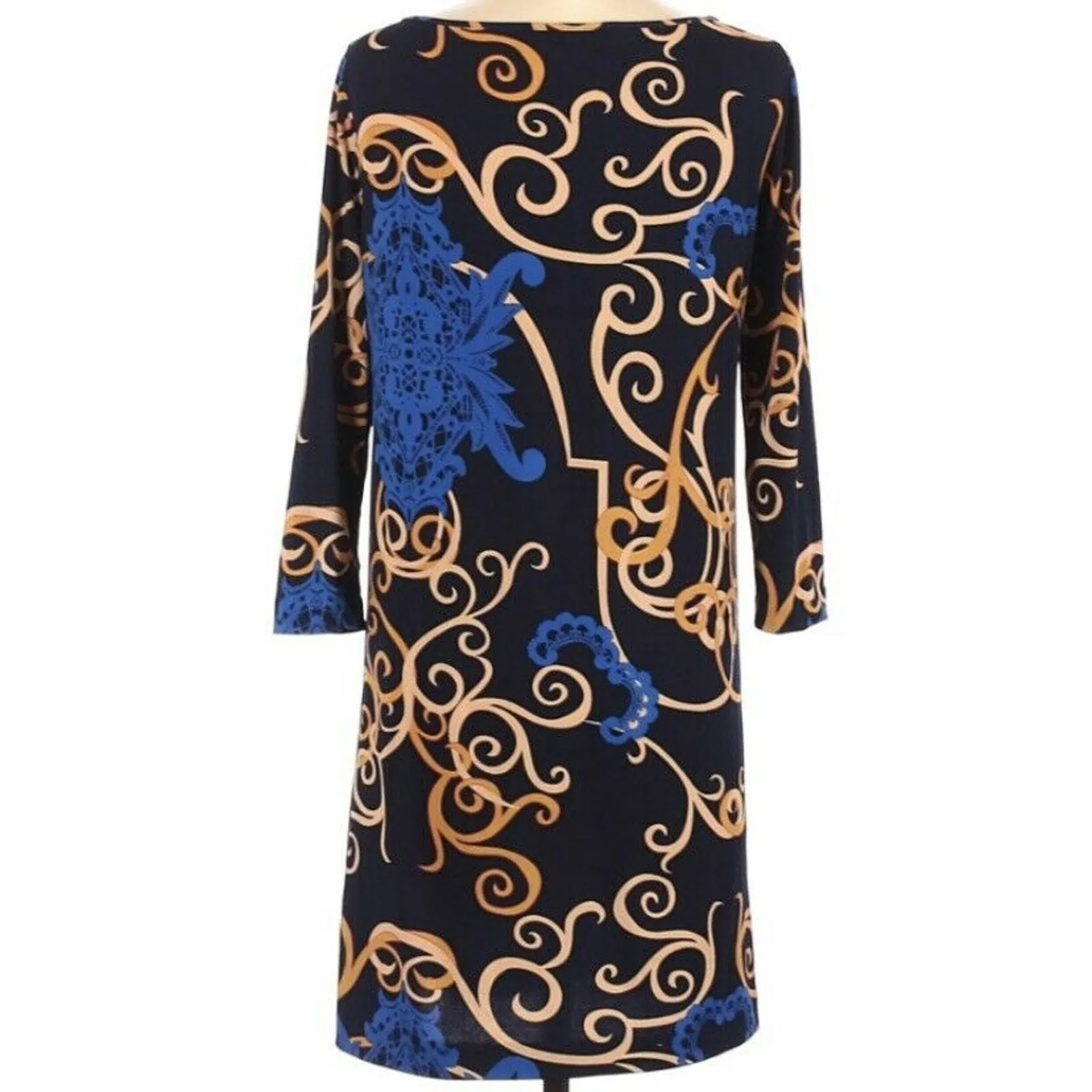 Tibi Three Quarter Sleeve‎ Shift Dress Print Small - Image 2