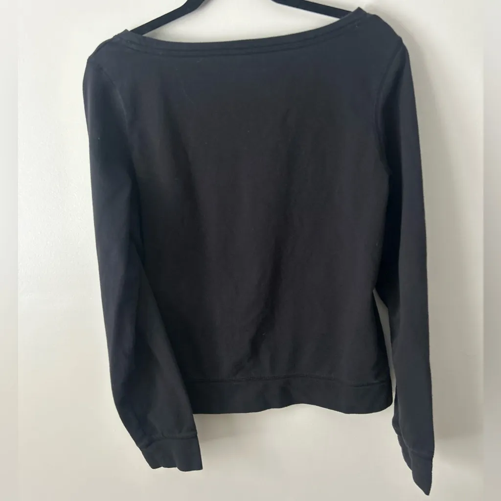 Victoria's Secret Black and White LOVE PINK Sweatshirt - Image 2