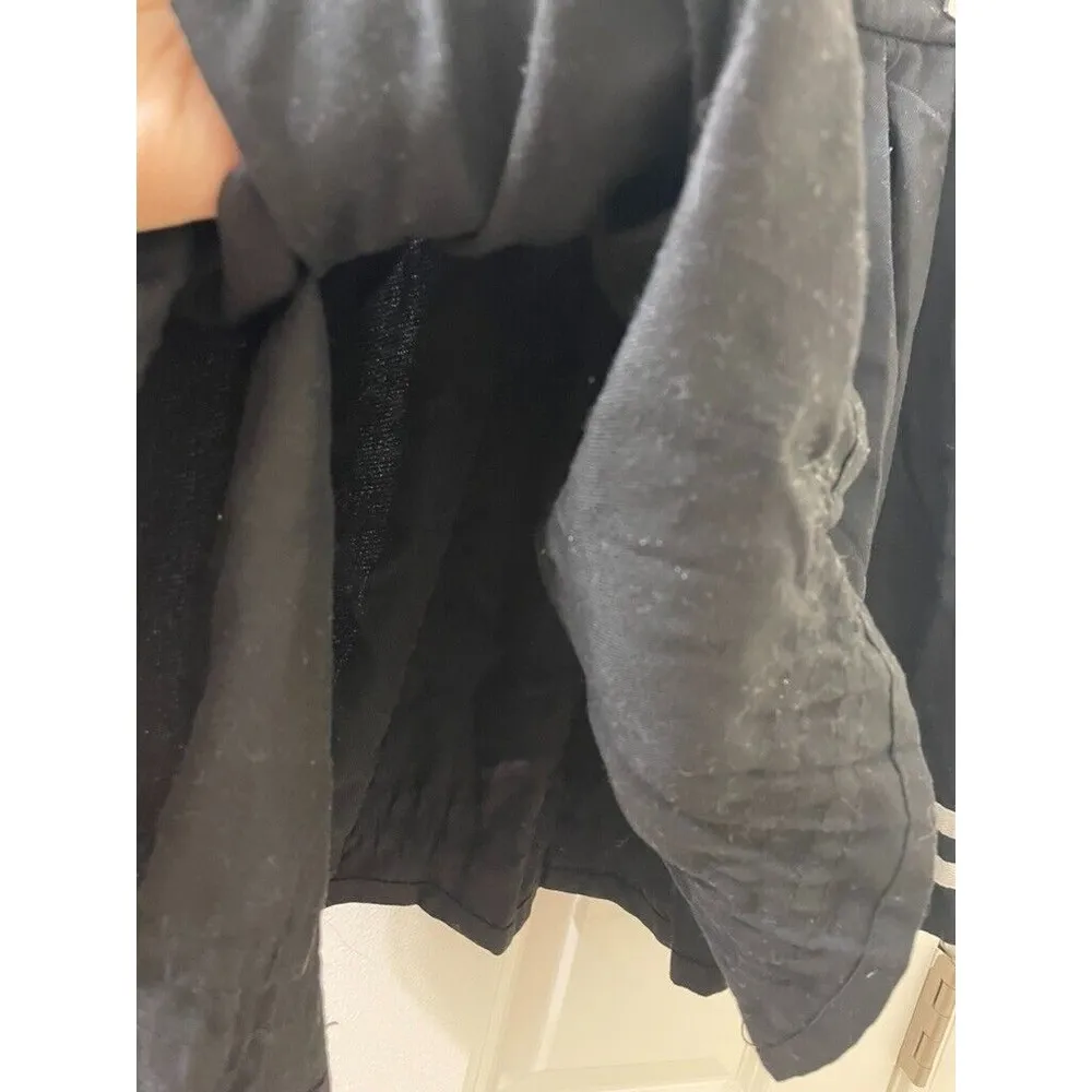 Hot Topic Pleated Mini Skirt XL Black White Stripe Side Zip School Girl Goth - Image 2