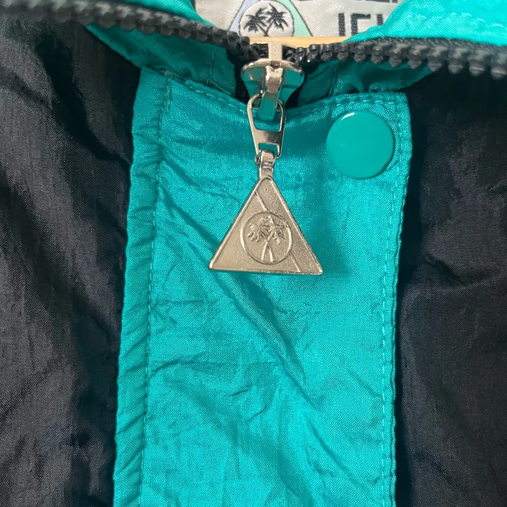 Casual Isle Vintage 80s 90s Color Block Zip Windbreaker Jacket Medium‎ Petite - Image 4