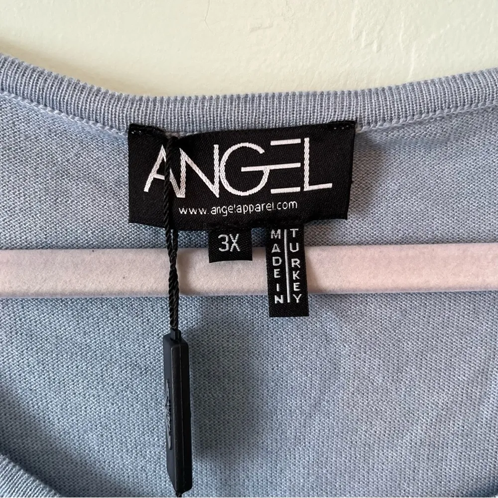 Angel Apparel Tank Top Denim Blue Knit Scoop Neck Sleeveless Top Sz 3X NWT - Image 5