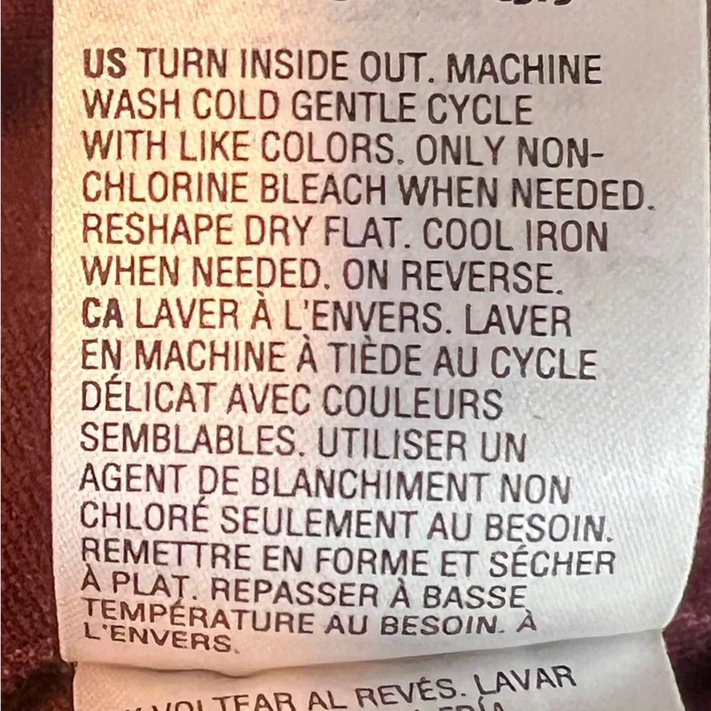 INC International Con. Skinny Leg Regular Mid Rise Animal Print Burgundy Pants Size 2 - Image 13