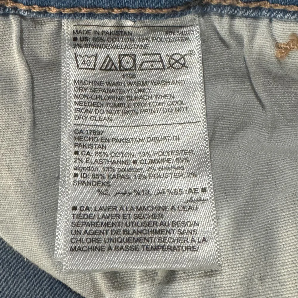 Old Navy SZ 4 Rockstar Jeans Super Skinny Ankle Distressed Stretch Frayed Hems - Image 8