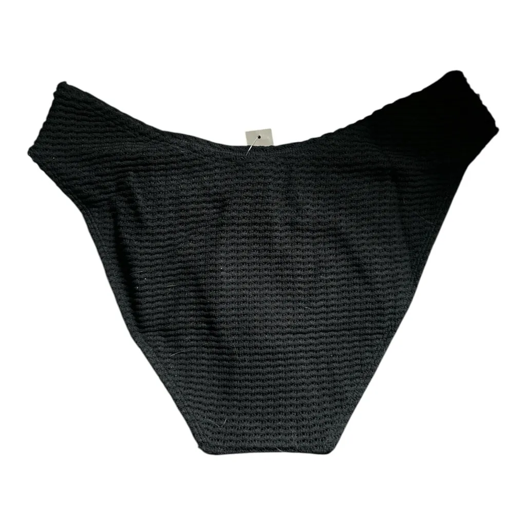 J. Crew sunny crochet bikini bottom black L - Image 2