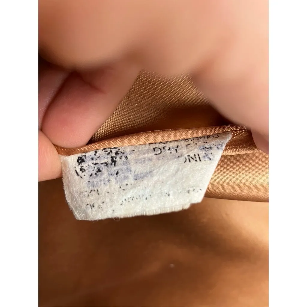 Vintage Montello Womens Camel Wool Blend Trench Coat Belted Classic Brown - Image 15