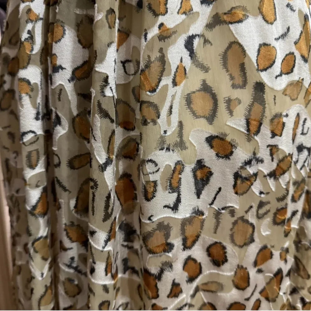 Vintage 2B Bebe Leopard Print Maxi Dress Brown Size M - Image 4