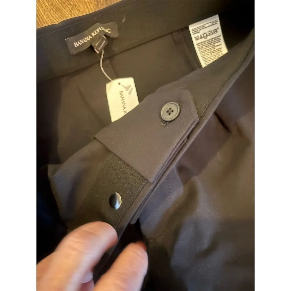 Banana Republic Women's Petite Dress Pants Size 8 Blue Workwear - Image 6