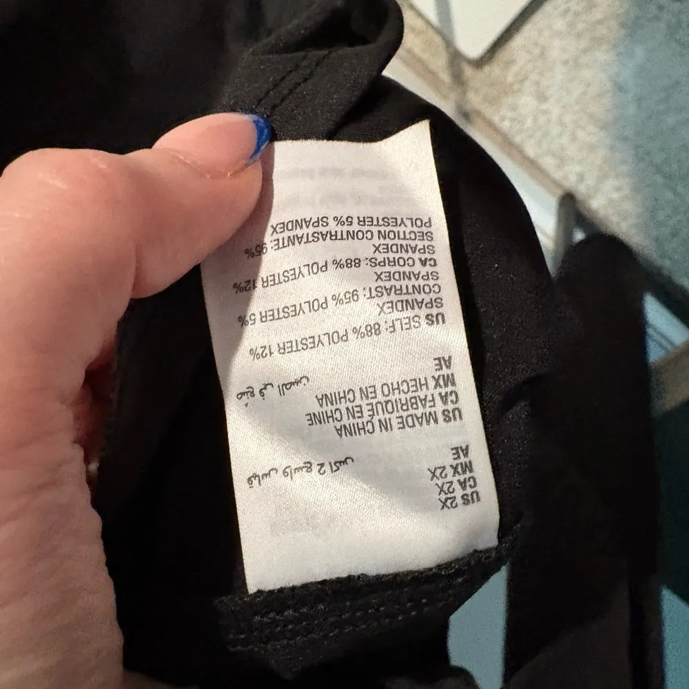 Bar III Black Long Sleeve Mesh Panel Blouse- Size 2X - Image 4