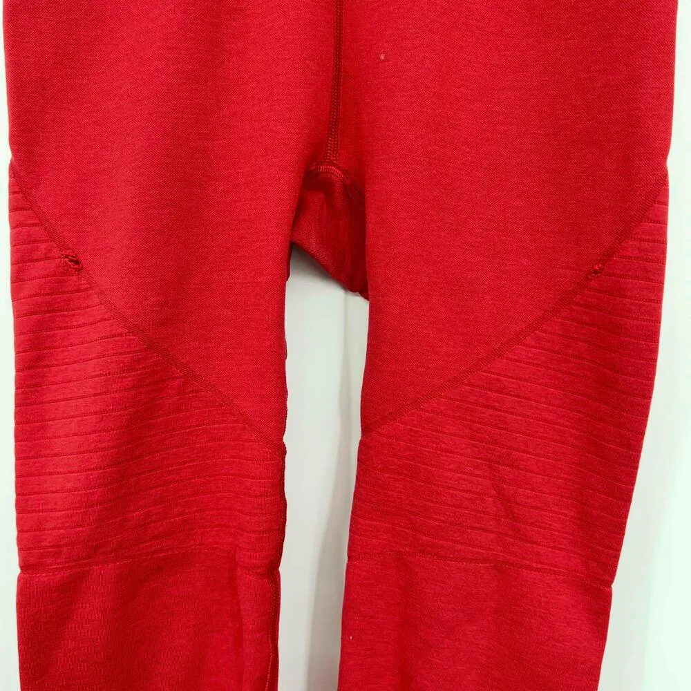 Alphalete Revival R6 Leggings Coral Red Size Small Work Out Gym Athletic pull on - Image 3